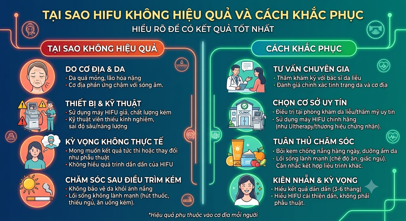 Tại Sao Nhiều Người Làm HIFU Xong Không Hiệu Quả? 3 Sai Lầm Ai Cũng Mắc Phải